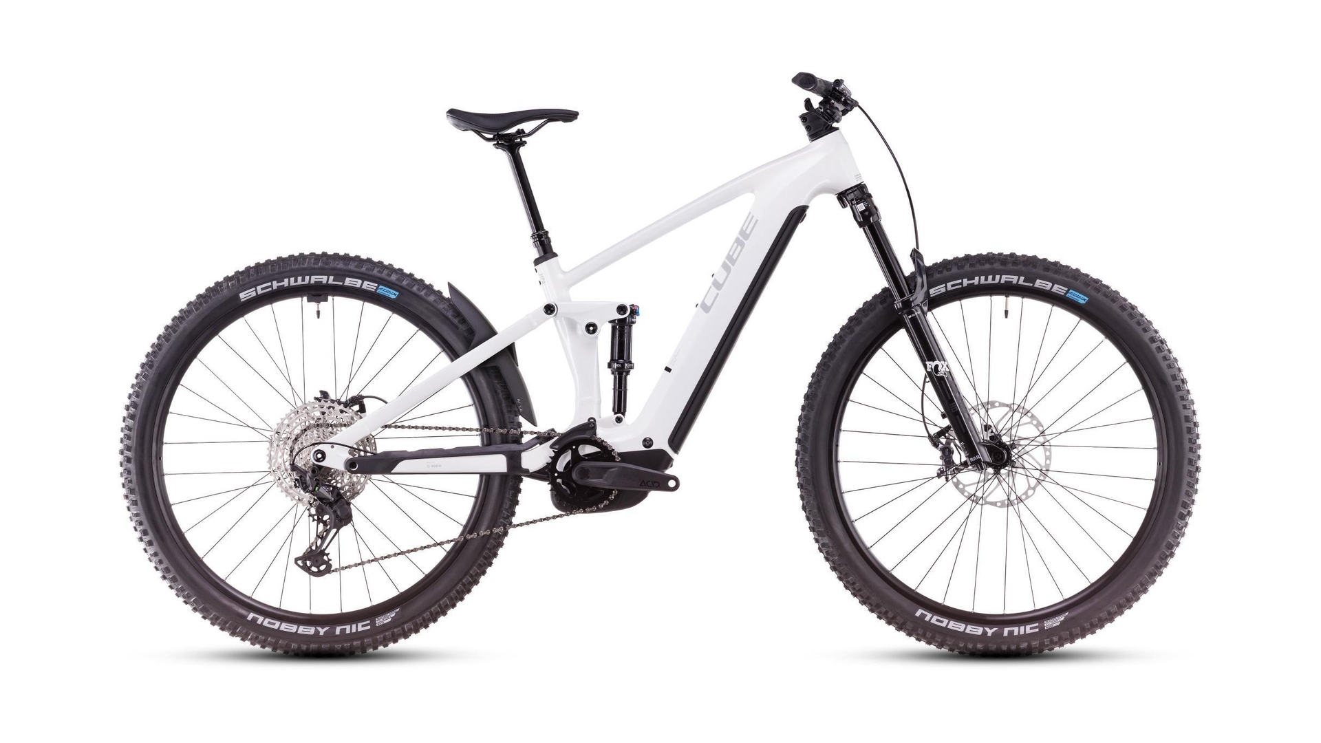 Main image of CUBE CUBE STEREO HYBRID ONE44 EXC 800 METALLICWHITE/BLACK 2025