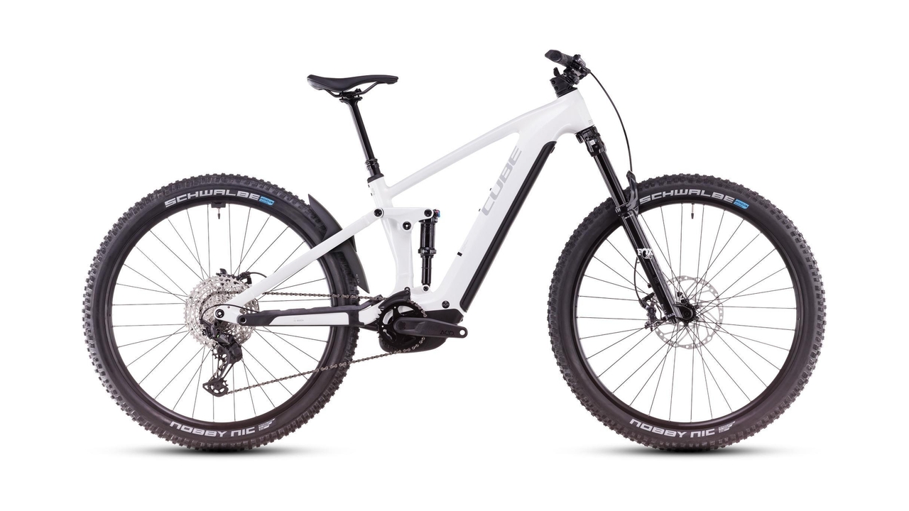 Main image of CUBE CUBE STEREO HYBRID ONE44 EXC 800 METALLICWHITE/BLACK 2025