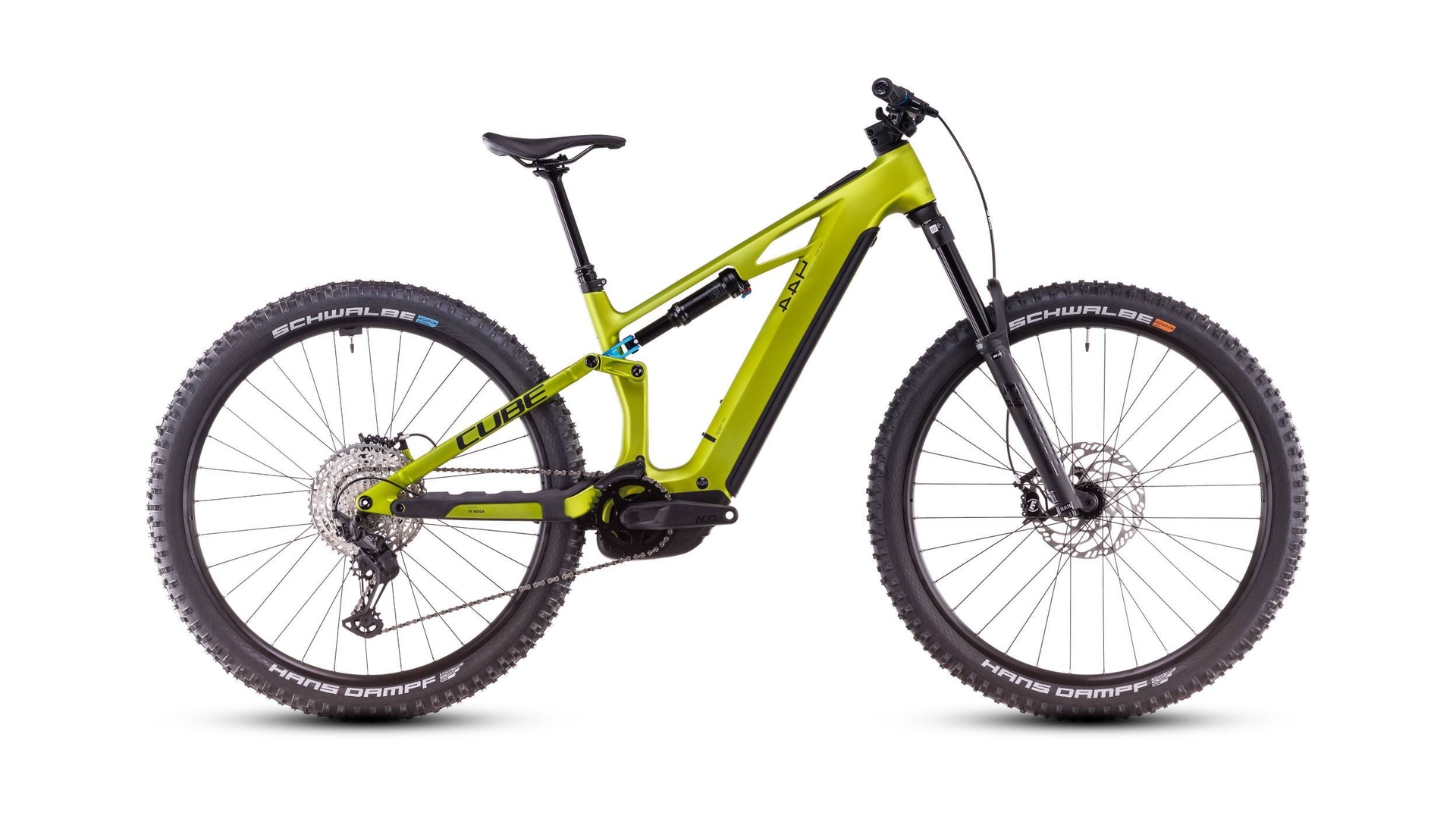 Main image of CUBE CUBE STEREO HYBRID ONE44 HPC RACE 800 FLASHLIME/BLUE 2025